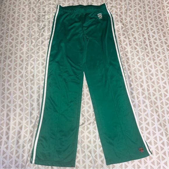 Y2K Big Flirt Soccer Track Pants - Green/White - Wmns Sz M - Picture 1 of 9